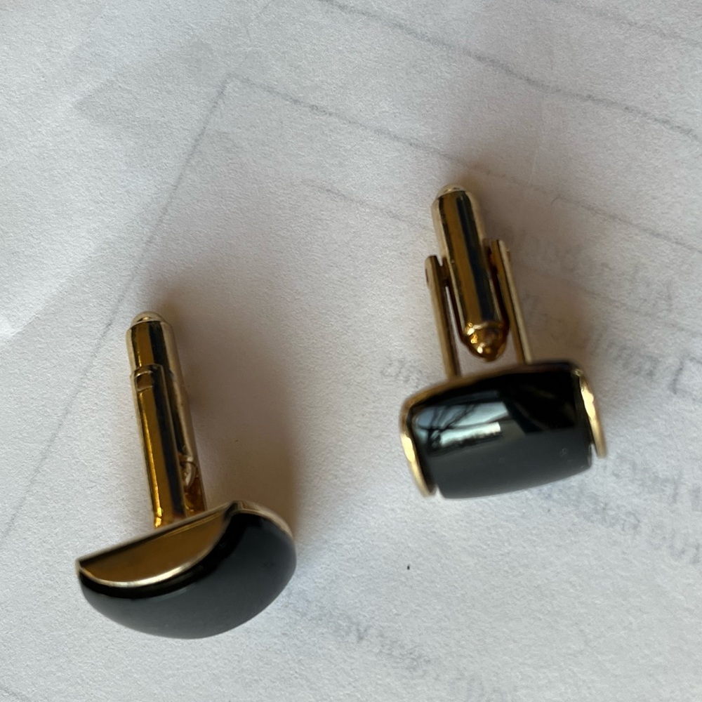 Vintage rose Gold-filled Floral Cufflinks - Picture 7 of 8